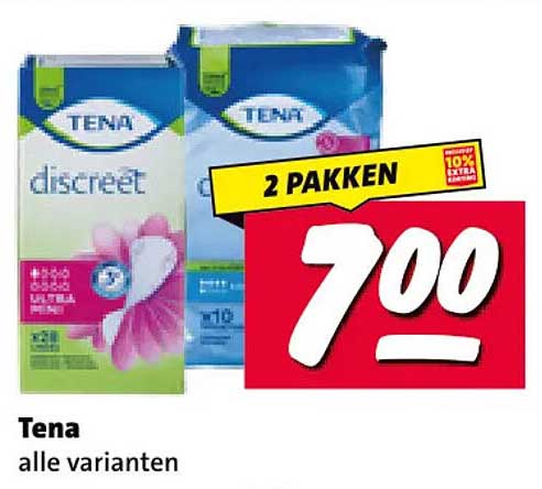 Tena alle varianten 2 pakken