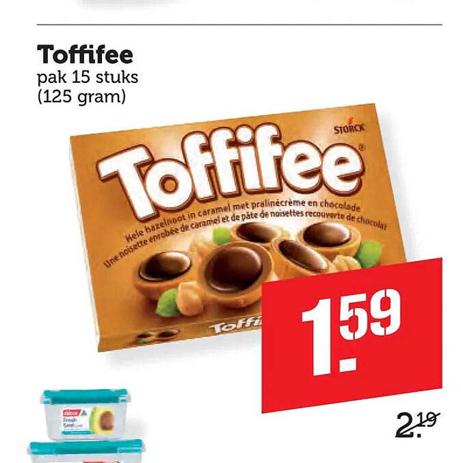 Toffifee pak 15 stuks (125 gram)