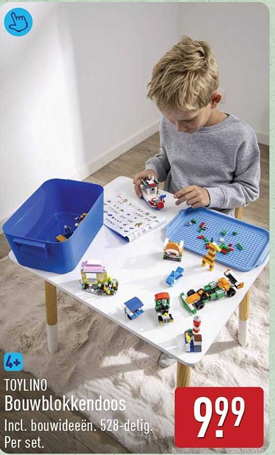 TOYLINO Bouwblokkendoos Incl. bouwideeën. 528-delig. Per set.