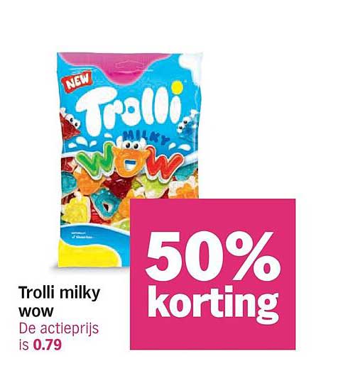 Trolli milky wow 50% korting
