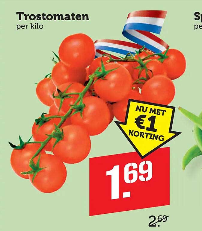 Trostomaten per kilo NU MET €1 KORTING