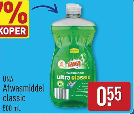 UNA Afwasmiddel classic 500 ml