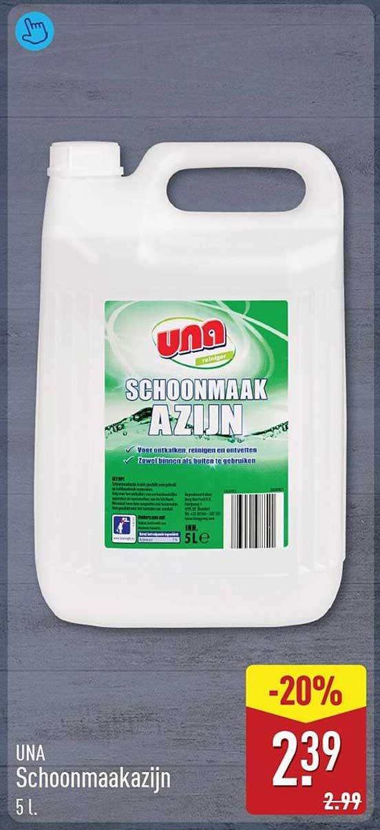 UNA Schoonmaakazijn 5 l -20%