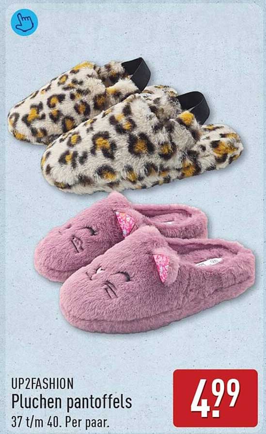 UP2FASHION Pluchen pantoffels