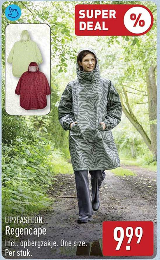 UP2FASHION Regencape Incl. opbergzakje. One size. Per stuk.