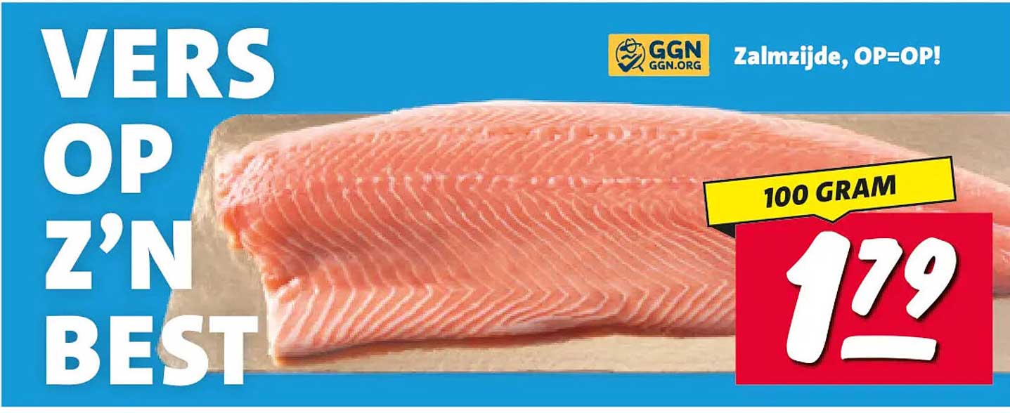 Vers op z’n best Zalmzijde, OP=OP! 100 gram