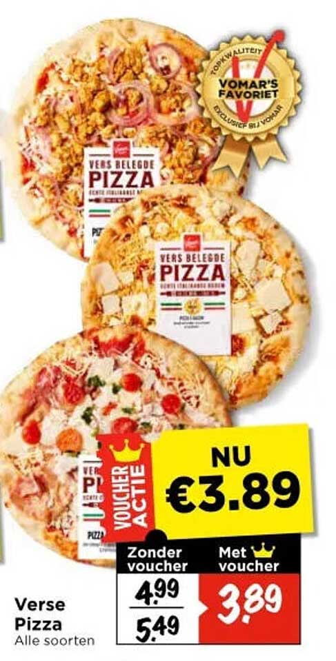 Verse Pizza Alle soorten