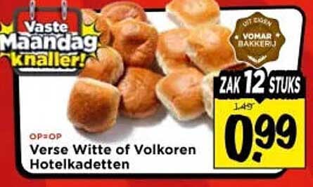 Verse Witte of Volkoren Hotelkadetten