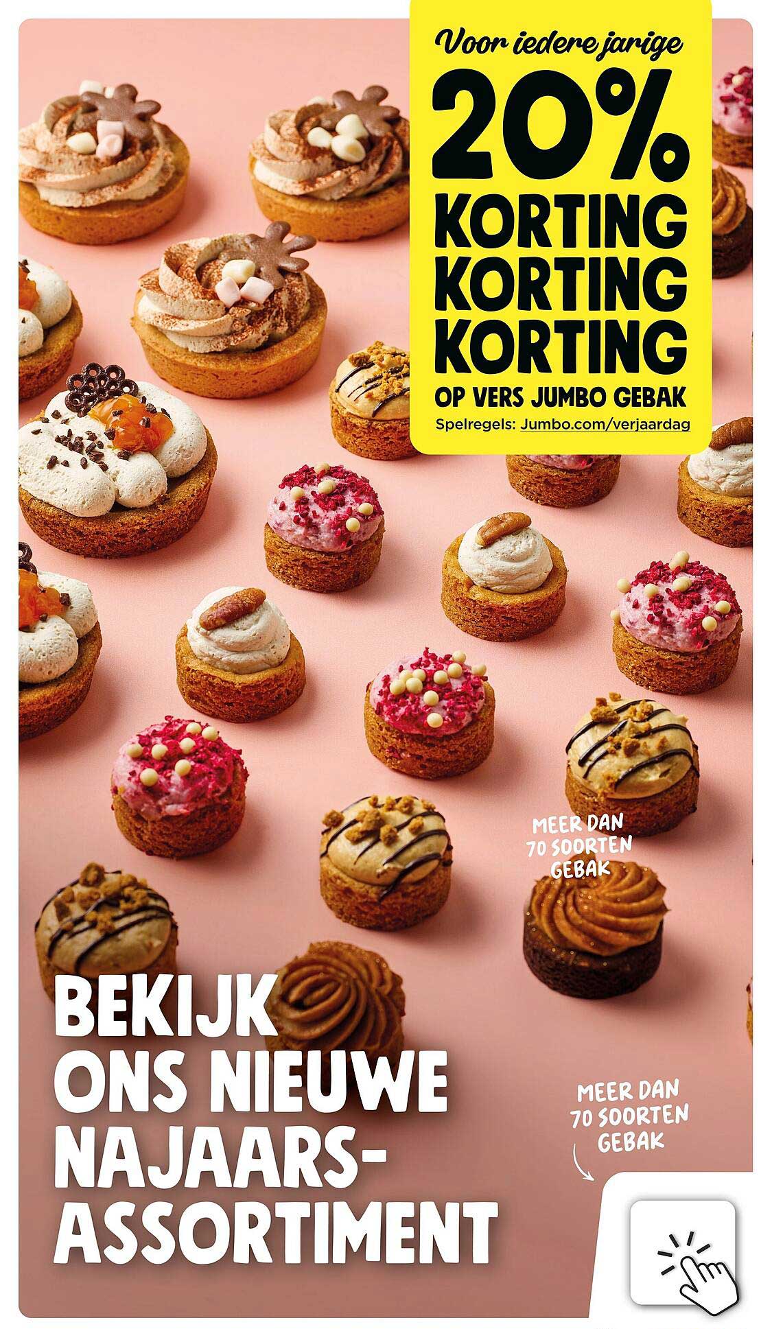 Voor iedere jarige 20% korting op vers Jumbo gebak