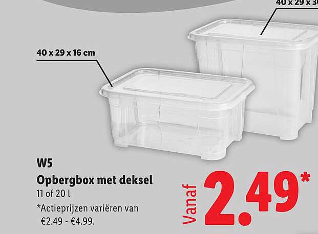 W5 Opbergbox met deksel