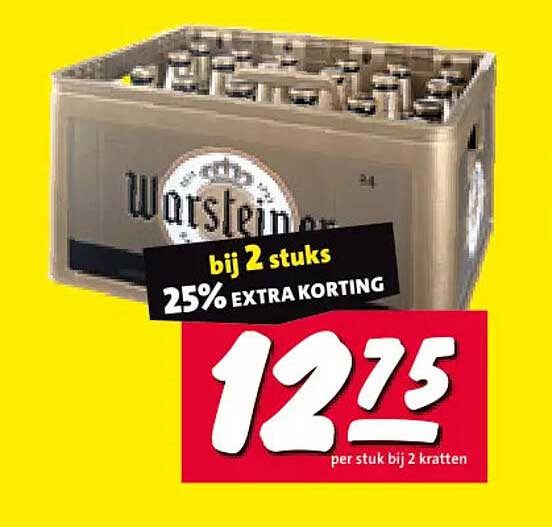 Warsteiner bij 2 stuks 25% EXTRA KORTING