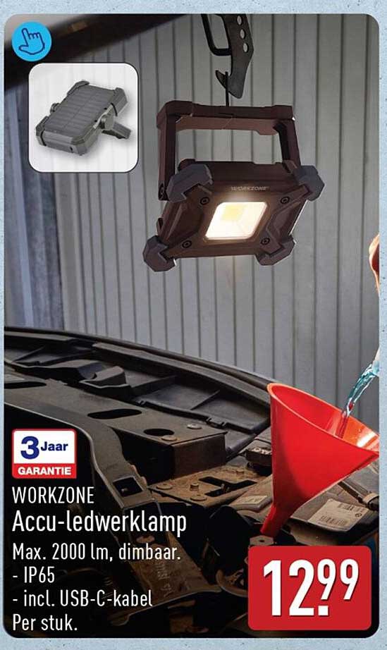 WORKZONE Accu-ledwerklamp