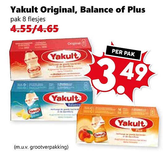 Yakult Original, Balance of Plus pak 8 flesjes