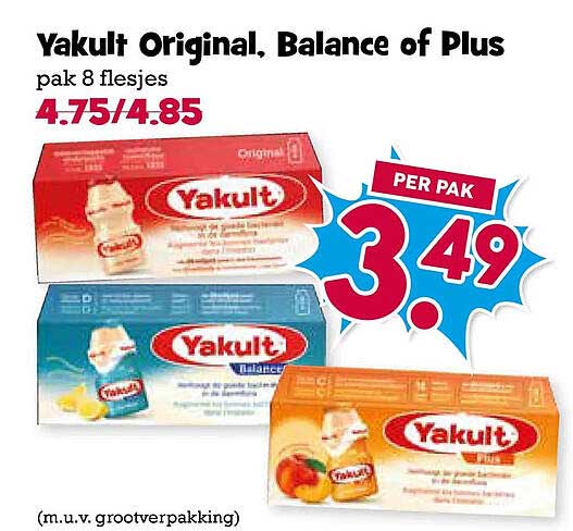 Yakult Original, Balance of Plus pak 8 flesjes