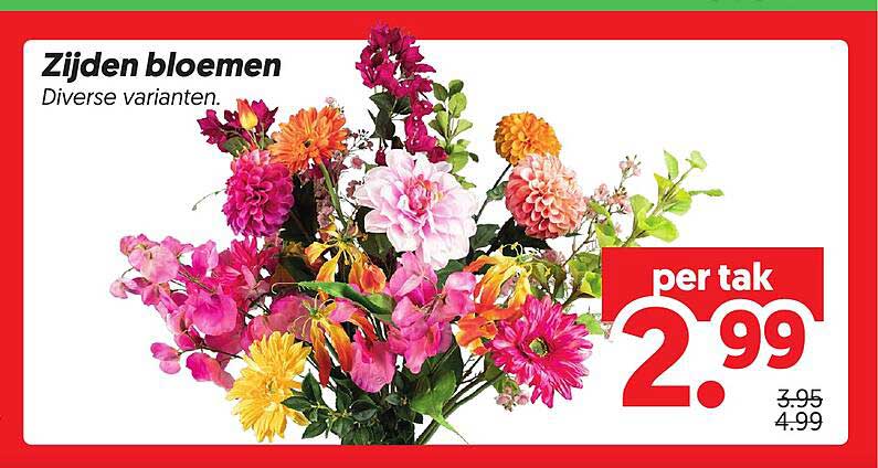 Zijden bloemen Diverse varianten.