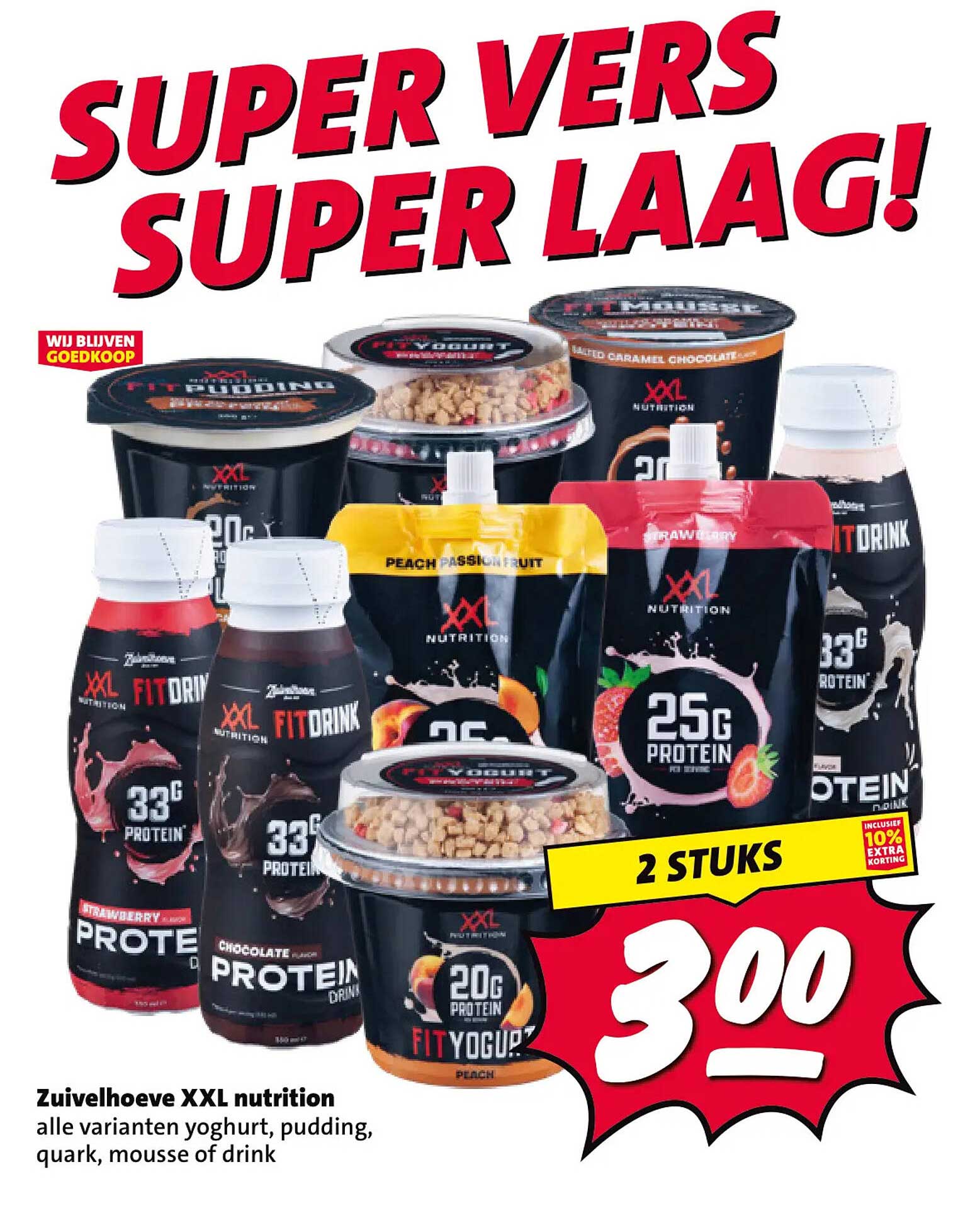 Zuivelhoeve XXL nutrition alle varianten yoghurt, pudding, quark, mousse of drink 2 stuks