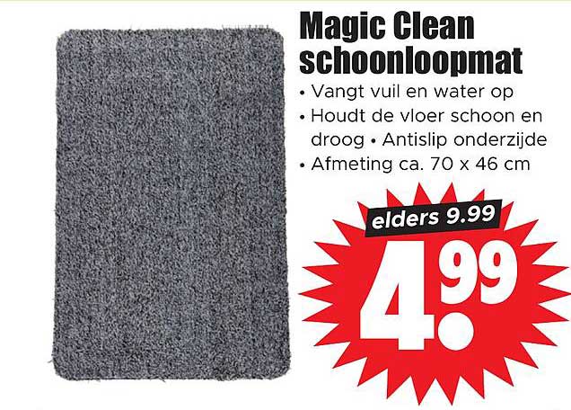 Magic Clean Schoonloopmat Aanbieding bij Dirk - FolderFeest.nl