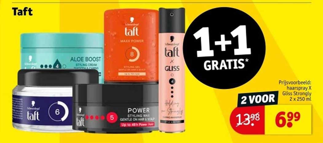 1 + 1 GRATIS Taft-producten