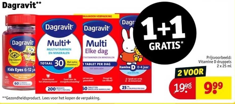 1+1 GRATIS Dagavit aanbieding