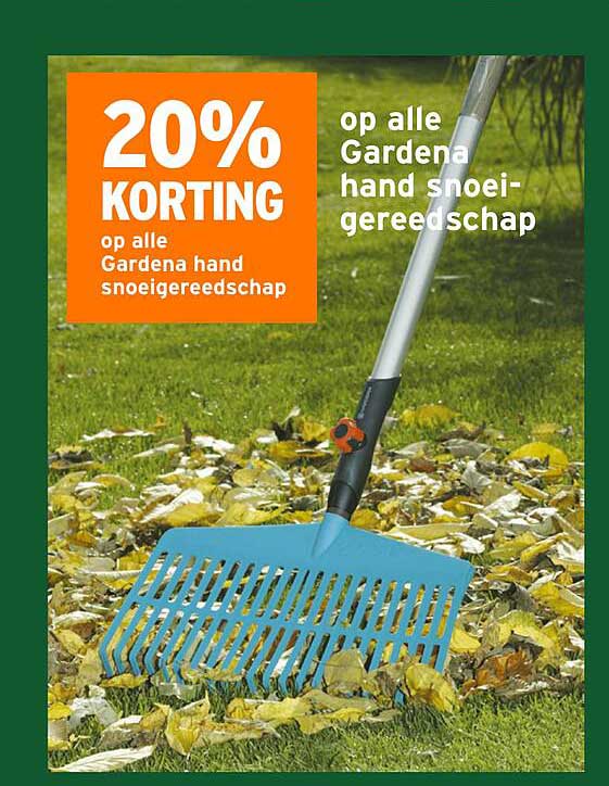 20% KORTING op alle Gardena hand snoeigereedschap