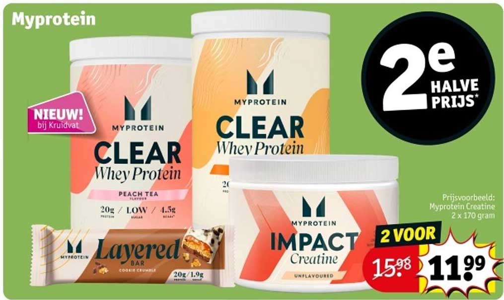 2e HALVE PRIJS* op Myprotein-producten