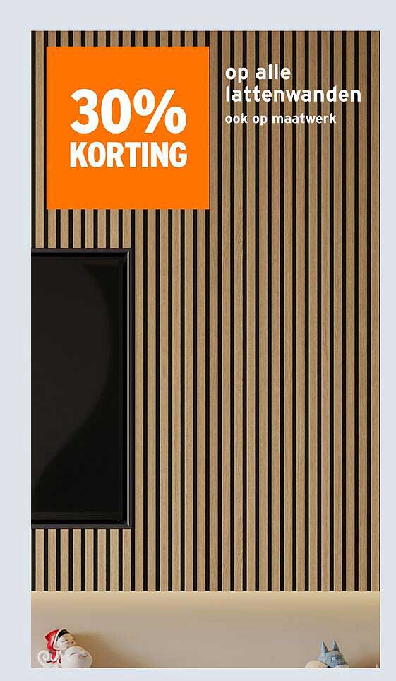 30% KORTING op alle lattenwanden ook op maatwerk