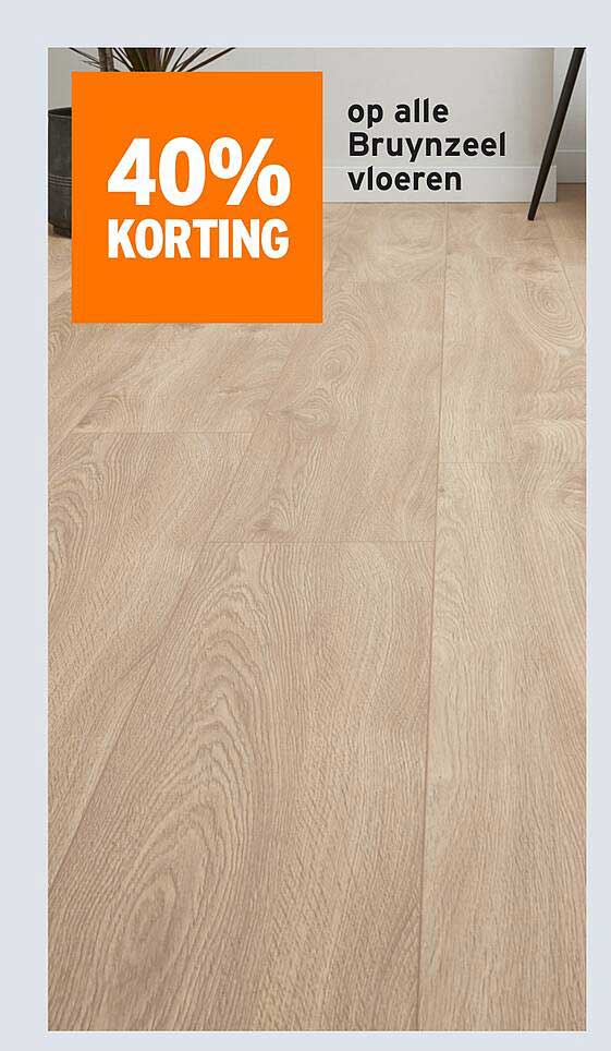 40% KORTING op alle Bruynzeel vloeren