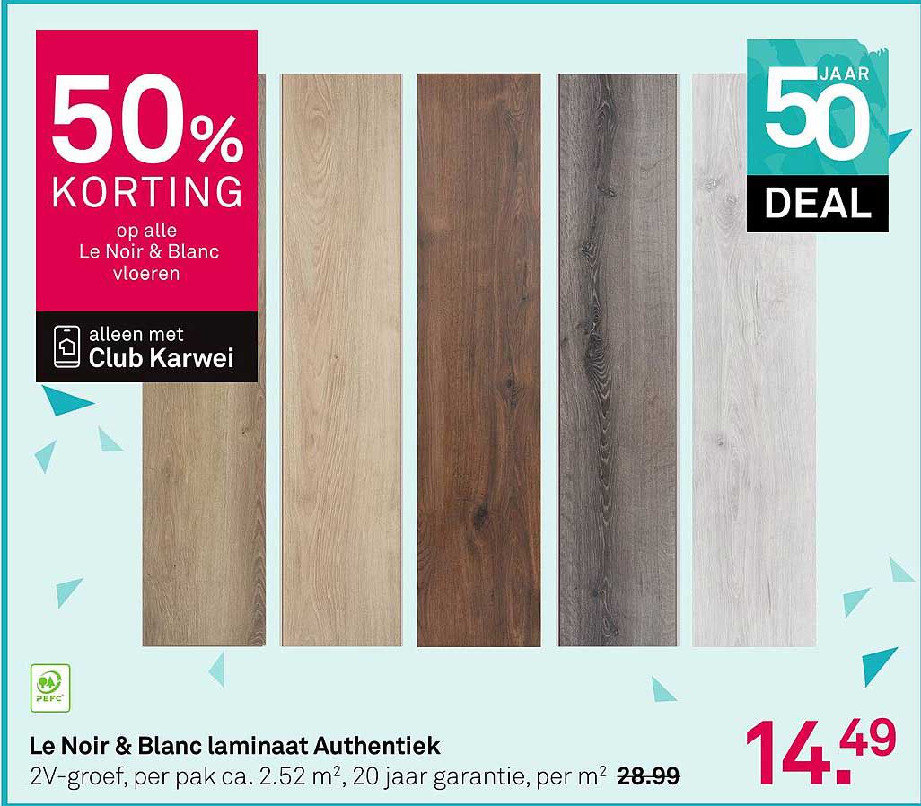 50% KORTING op alle Le Noir & Blanc vloeren