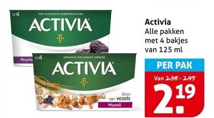 Activia Alle pakken met 4 bakjes van 125 ml