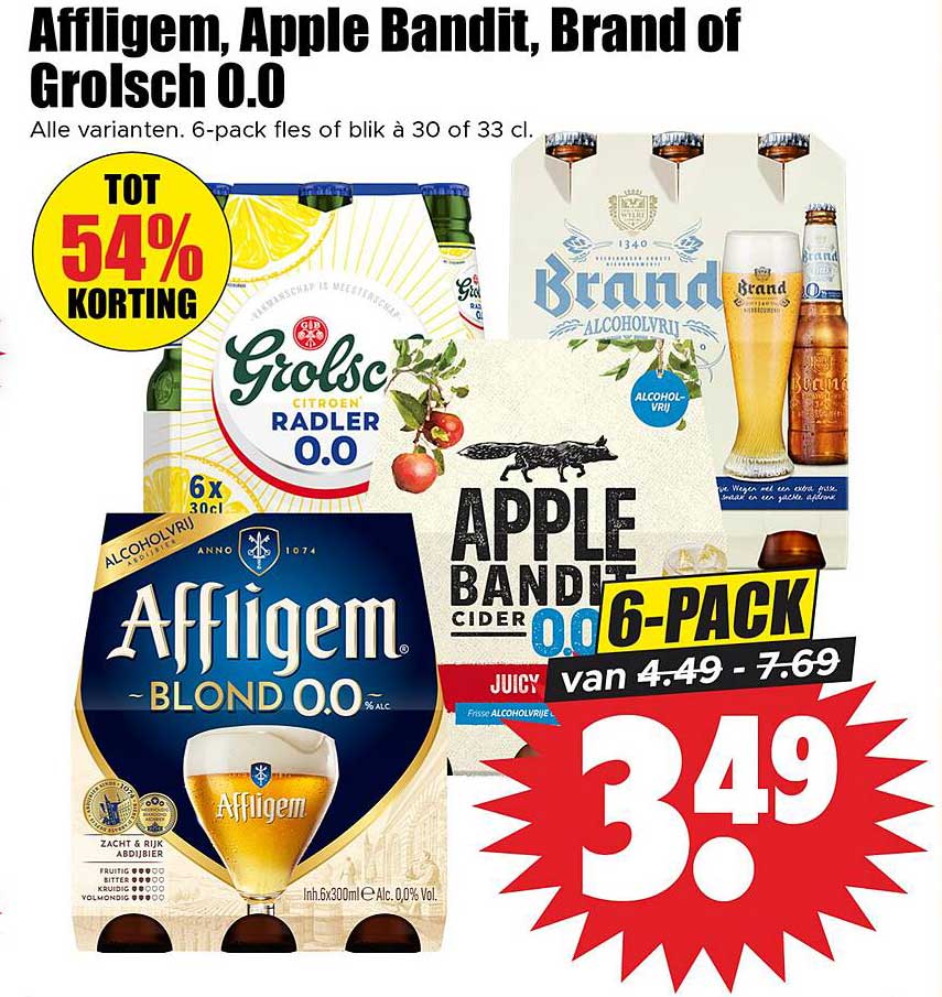 Affligem, Apple Bandit, Brand of Grolsch 0.0 - 6-pack