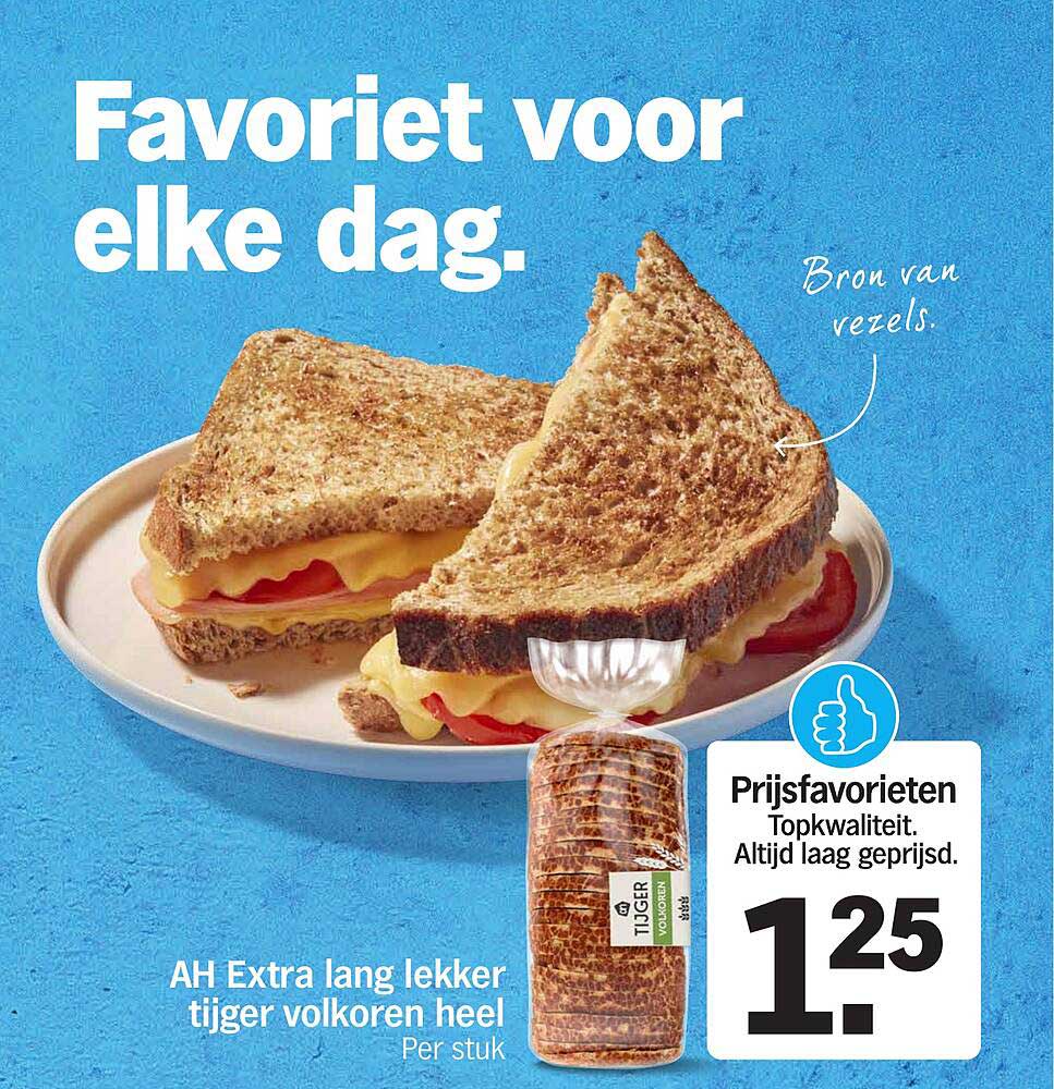 AH Extra lang lekker tijger volkoren heel