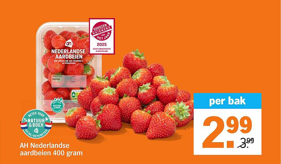 AH Nederlandse aardbeien 400 gram