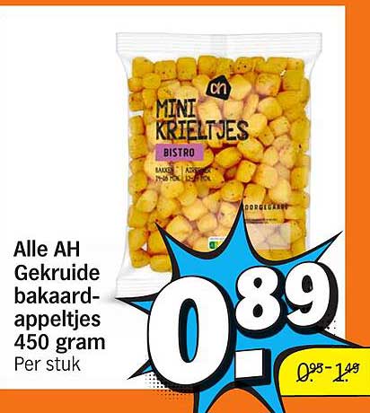 Alle AH Gekruide bakaard-appeltjes 450 gram