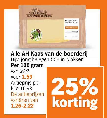 Alle AH Kaas van de boerderij