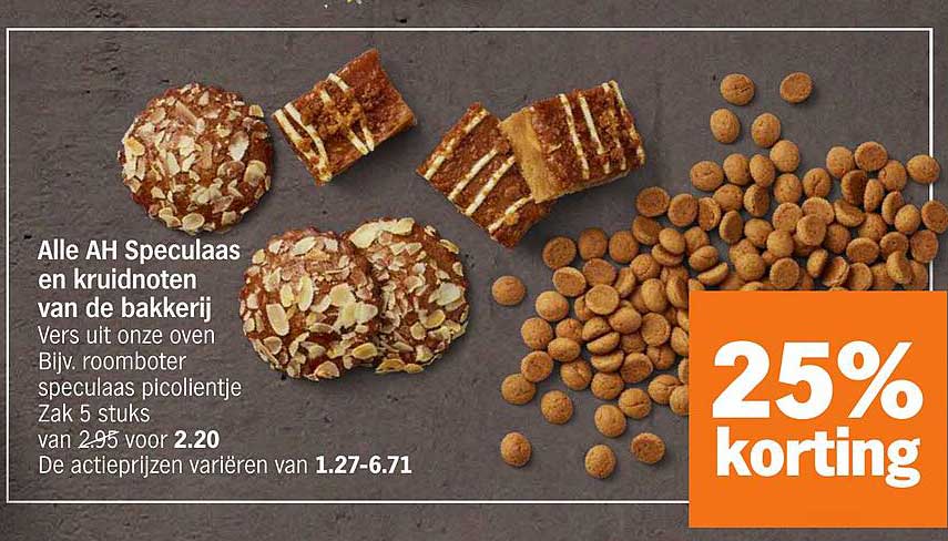 Alle AH Speculaas en kruidnoten van de bakkerij