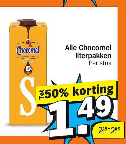 Alle Chocomel literpakken