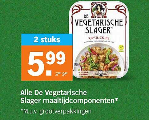 Alle De Vegetarische Slager maaltijdcomponenten*
