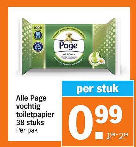 Alle Page vochtig toiletpapier 38 stuks