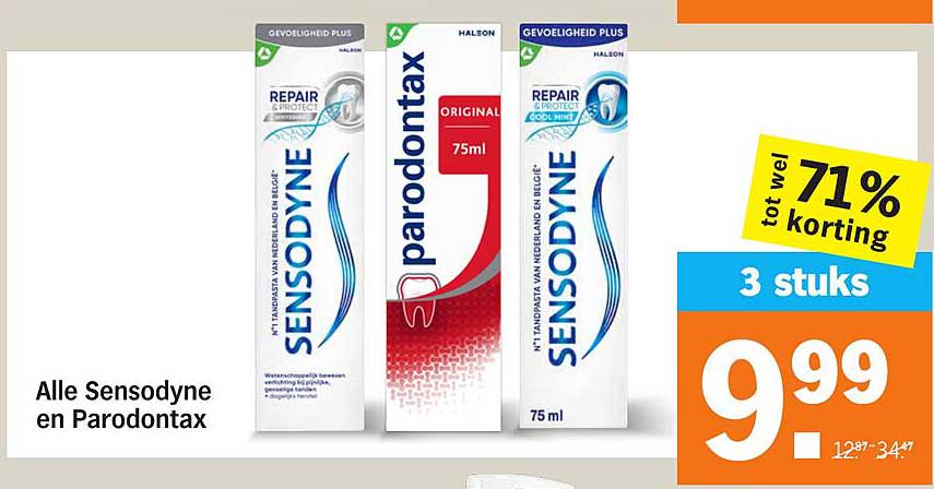 Alle Sensodyne en Parodontax