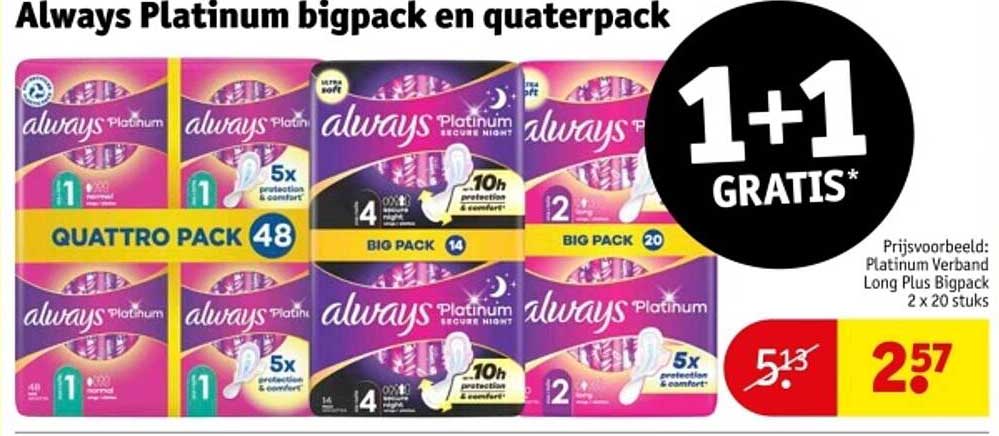 Always Platinum bigpack en quaterpack