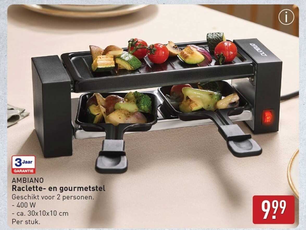 AMBIANO Raclette- en gourmetstel