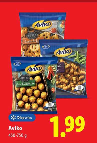 Aviko Diepvries Snacks 450-750 g