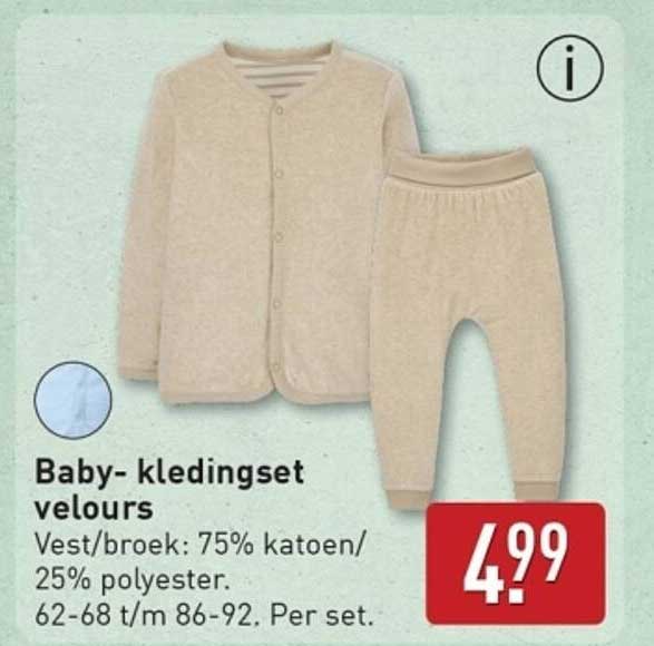Baby- kledingset velours