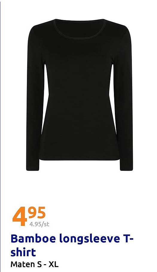 Bamboe longsleeve T-shirt