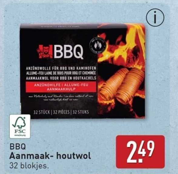 BBQ Aanmaak- houtwol 32 blokjes
