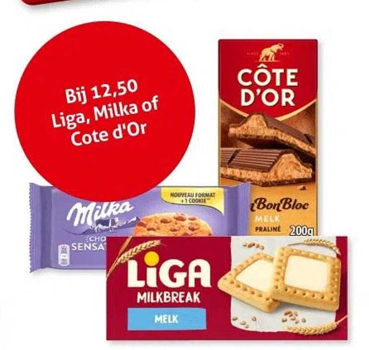 Bij 12,50 Liga, Milka of Côte d'Or