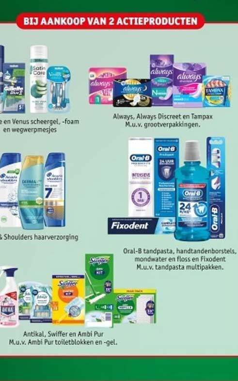 Bij aankoop van 2 actieproducten