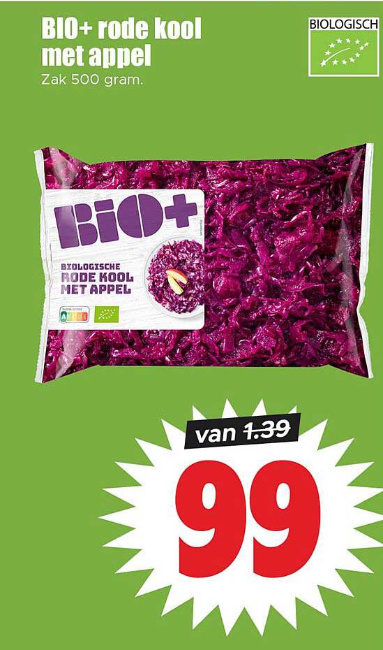 BIO+ rode kool met appel