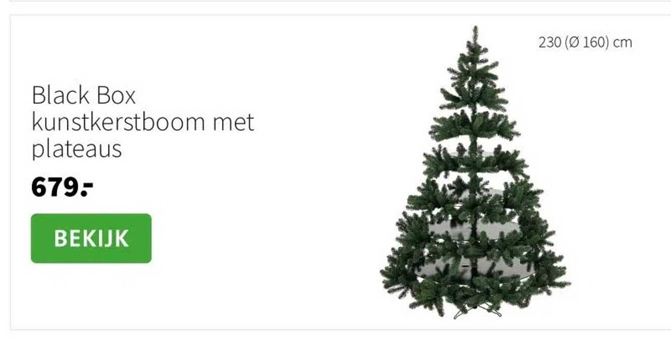 Black Box kunstkerstboom met plateaus