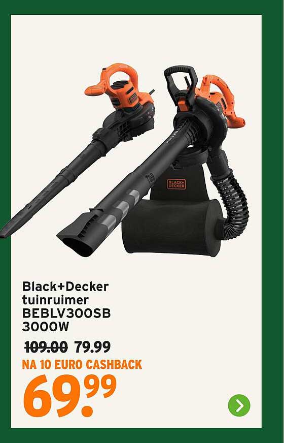 Black+Decker tuinruimer BEBLV300SB 3000W